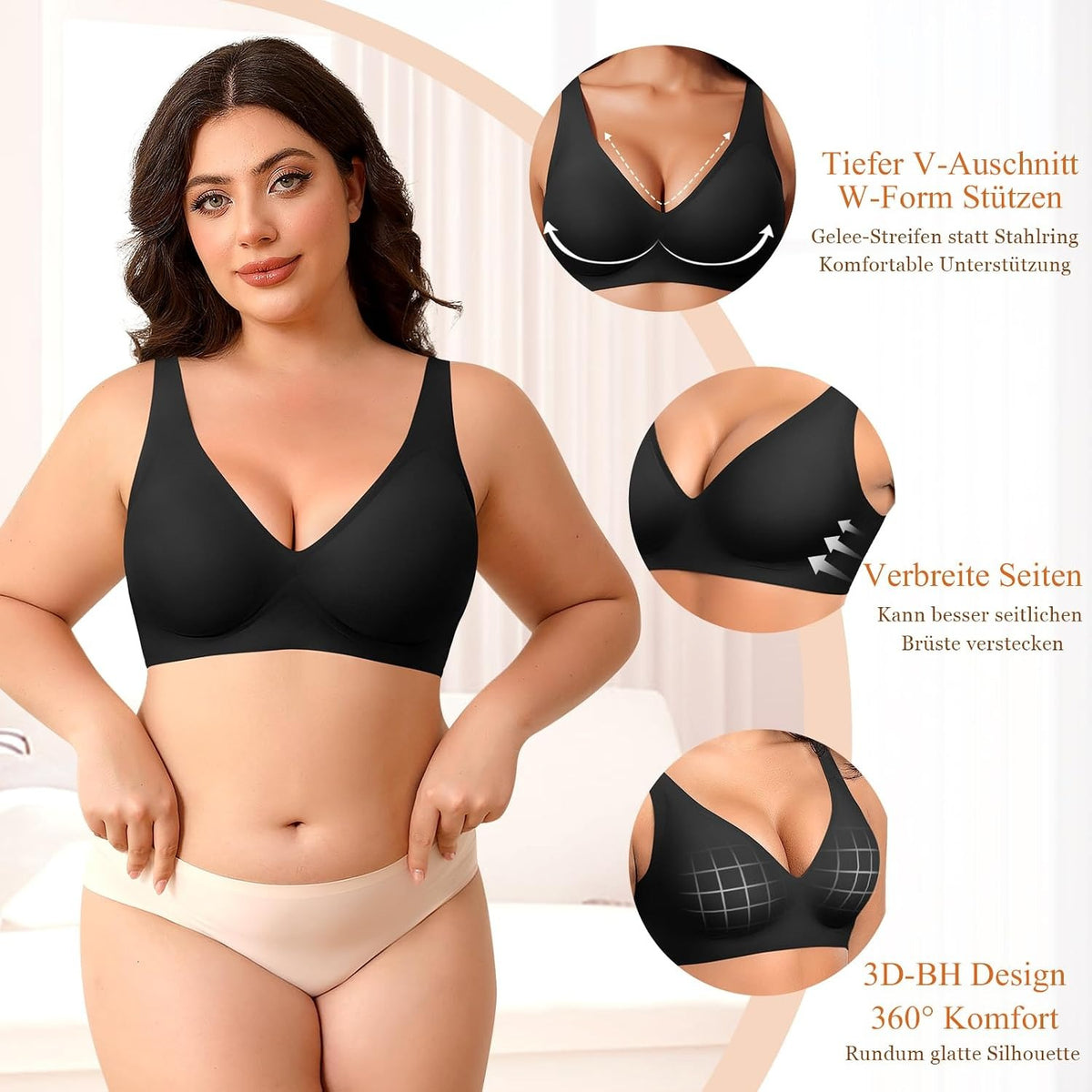 Black JellyLift Seamless Jelly Bra - Zero Wires, 100% Invisible